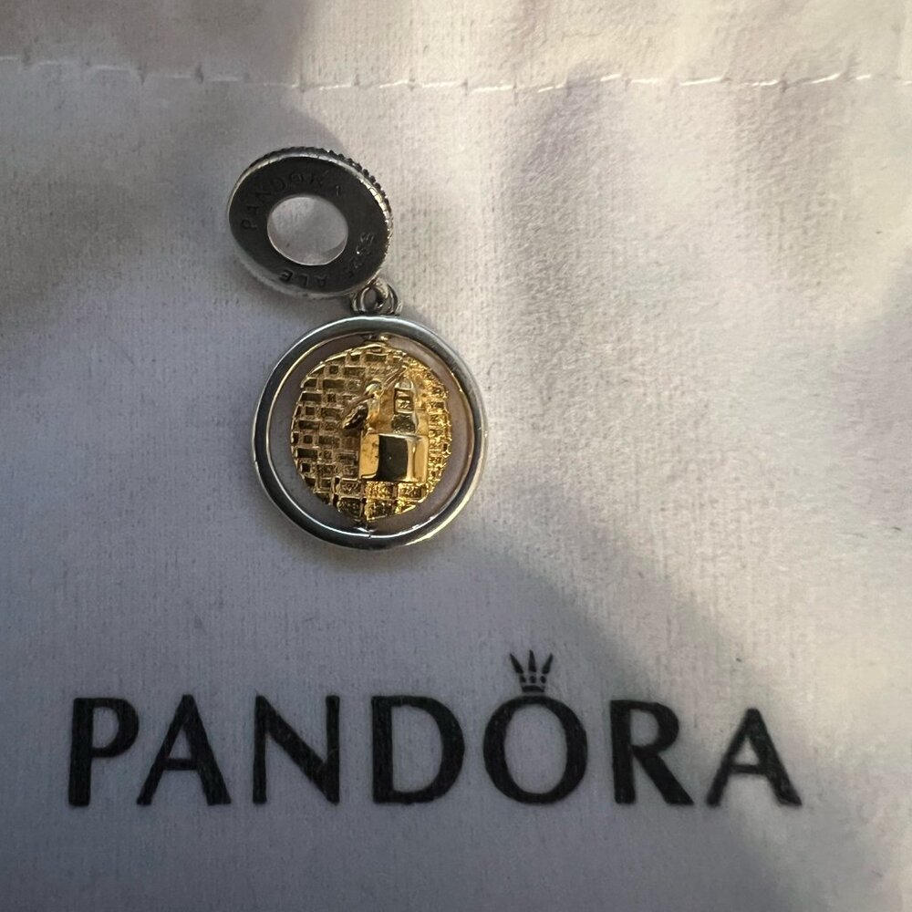 Brand New Retired Pandora x Harry Potter 9 3/4 Hedwig Spinning Dangle Charm - Picture 16 of 16